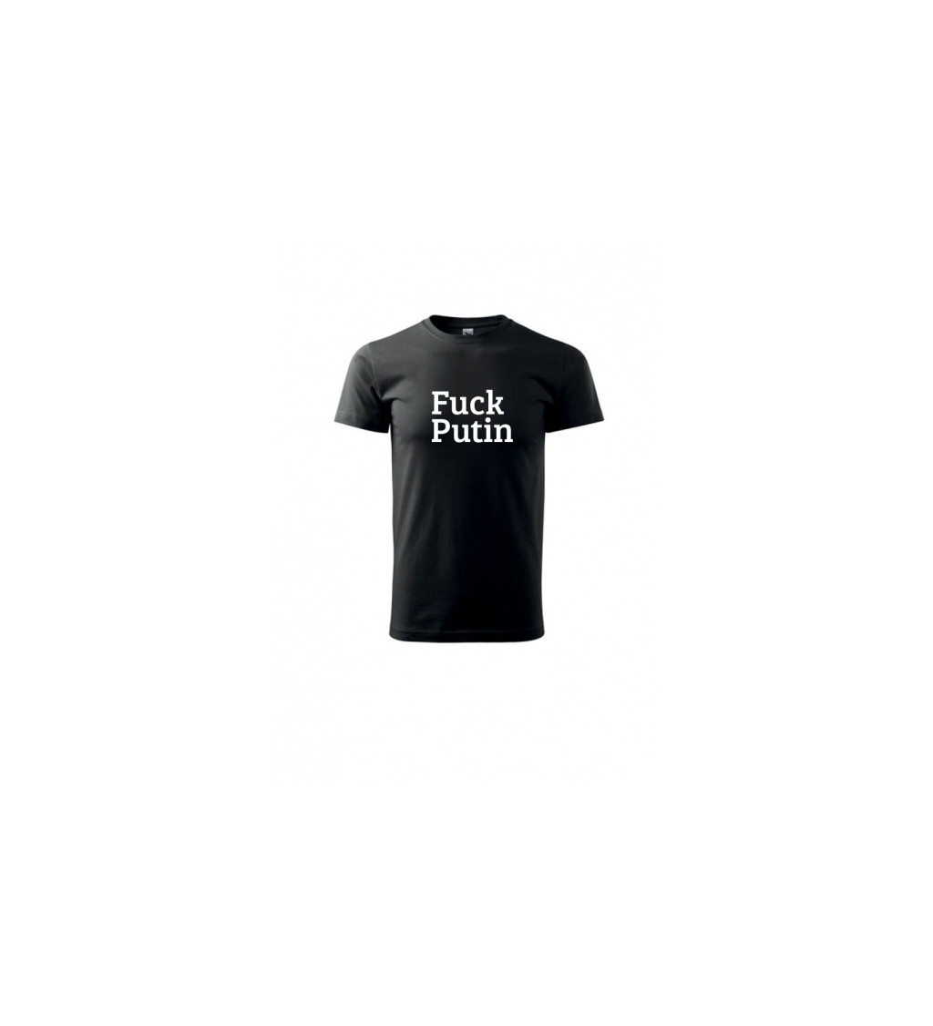 Tričko černé s nápisem Fuck Putin