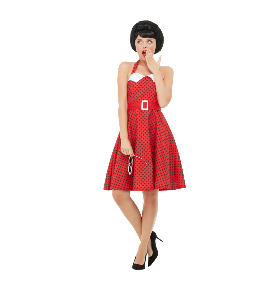 Kostým dámský 50. let Pin Up - červený