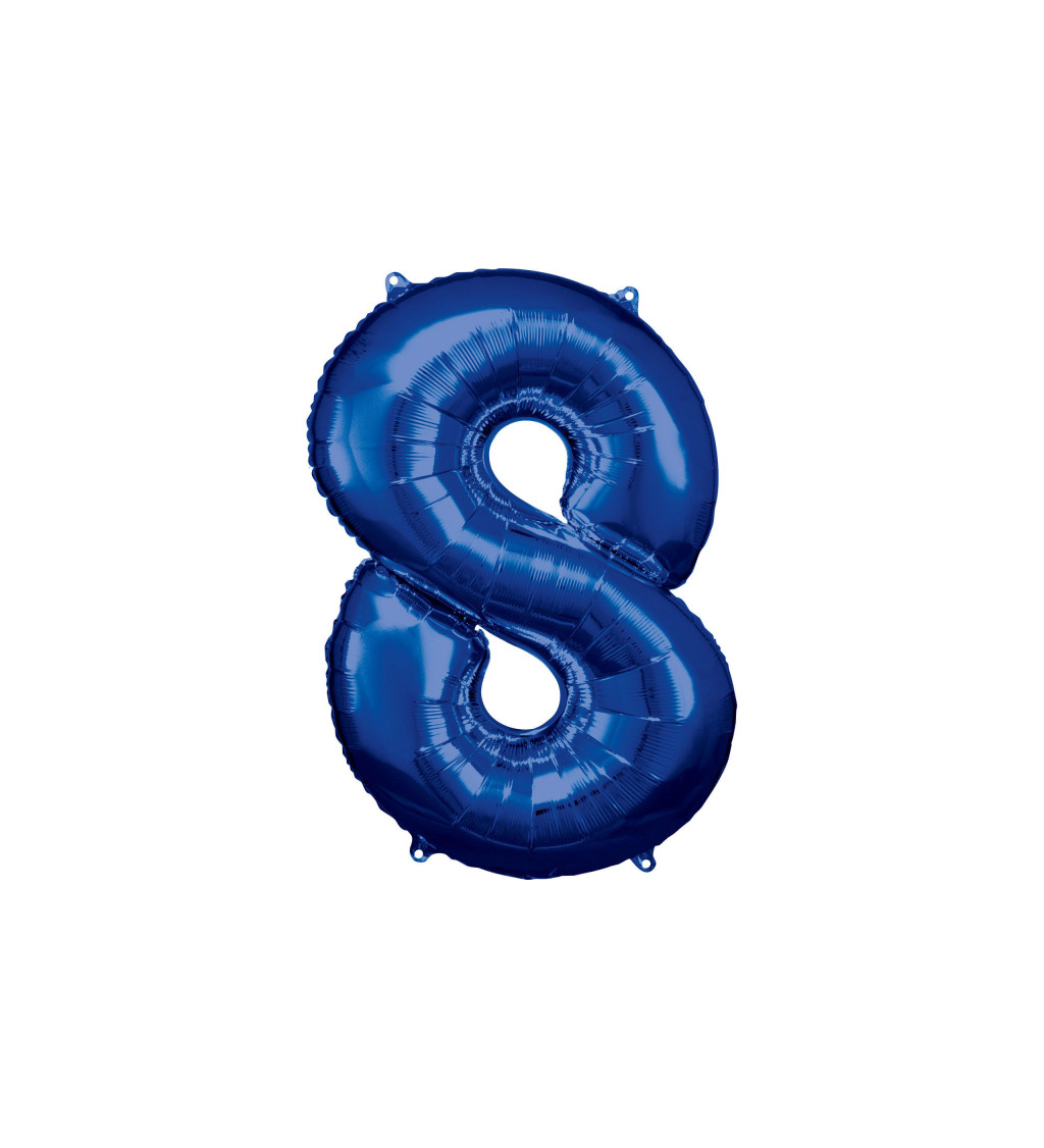 Balonek číslo 8 - modrá