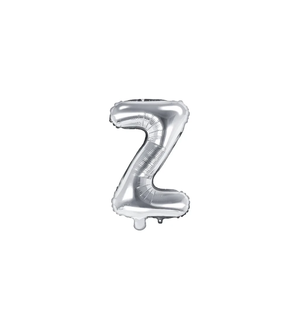 Stříbrný fóliový balónek - písmeno Z
