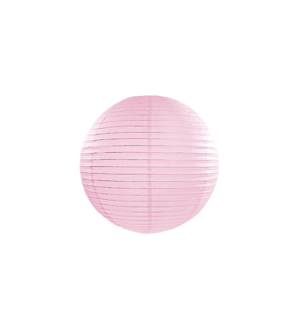 Růžový papírový lampión - 35 cm