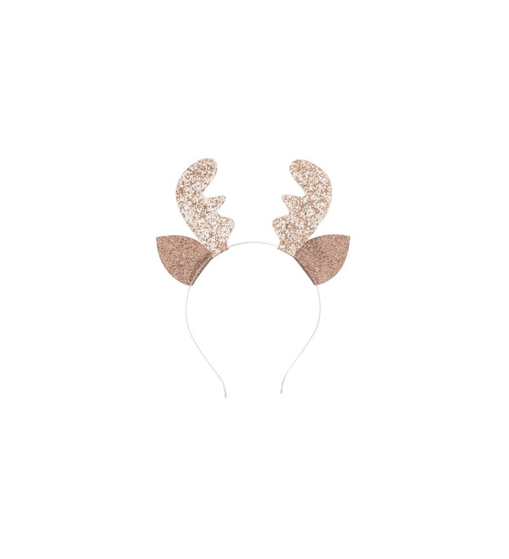 Vánoční čelenka parohy s ušima