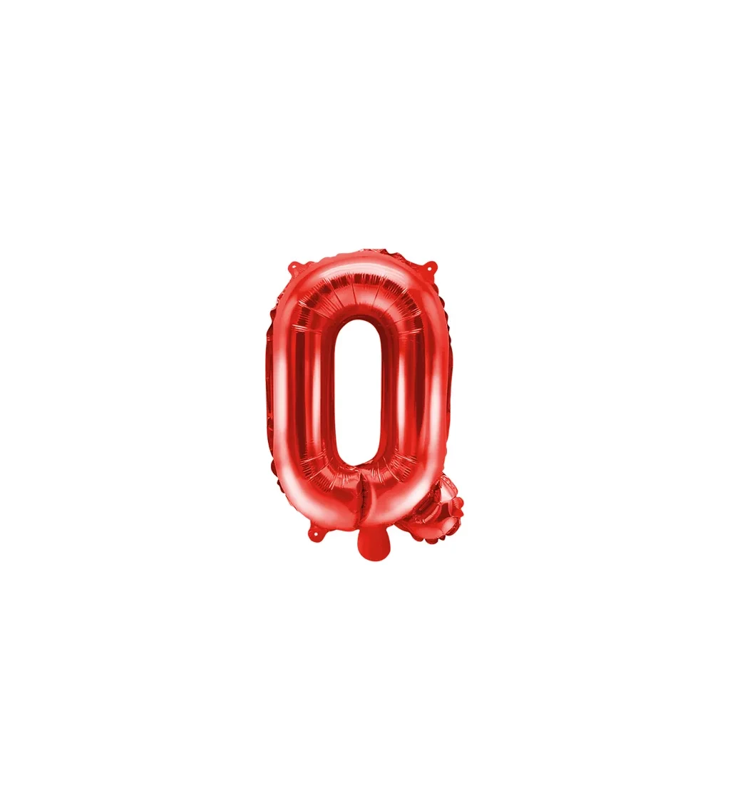 Červený fóliový balónek - písmeno Q