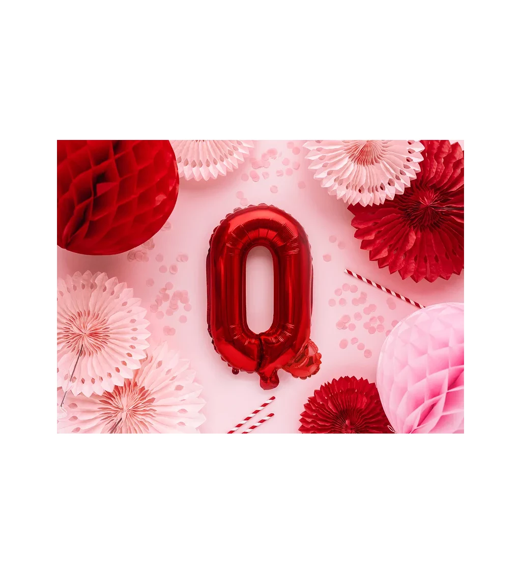 Červený fóliový balónek - písmeno Q