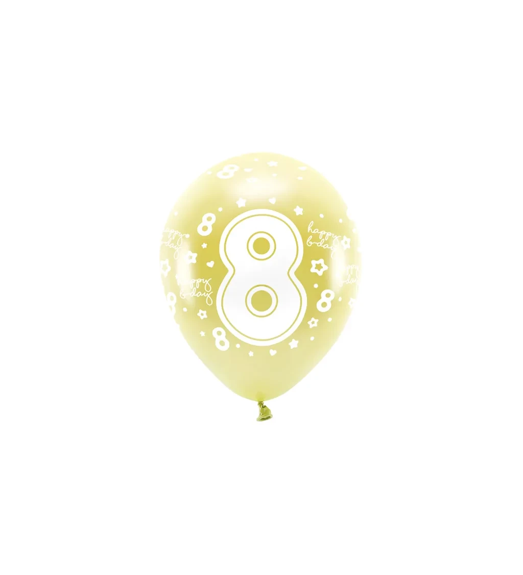 Eco zlaté balónky - číslice 8