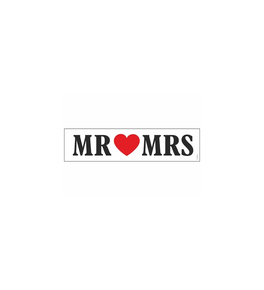 SPZ na svatební auto - MR ♥ MRS