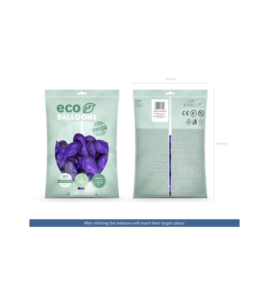 ECO latexový balónek - fialová barva