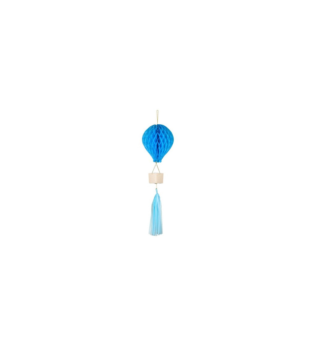Balón "Honeycomb" - modrý s třásněmi