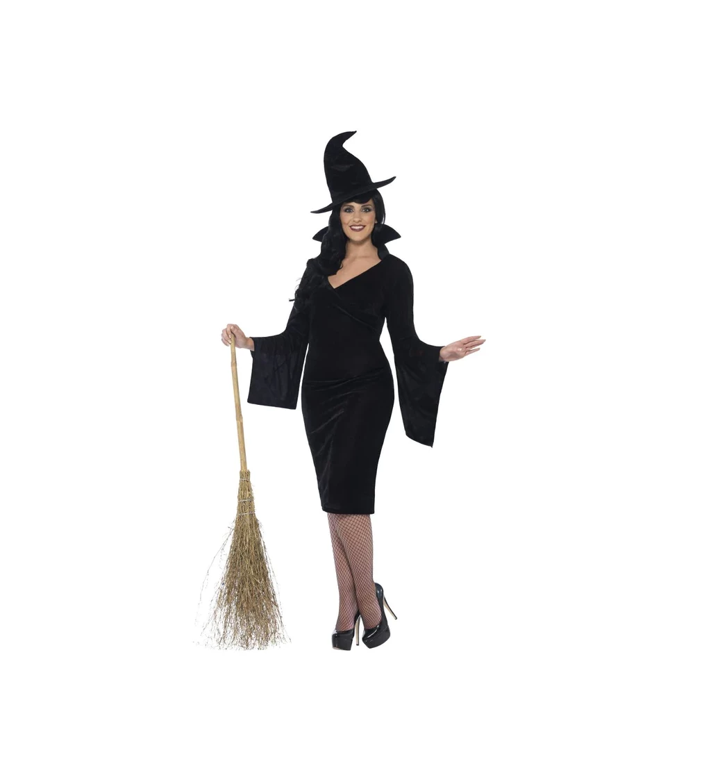 Dámský kostým čarodějnice - černý