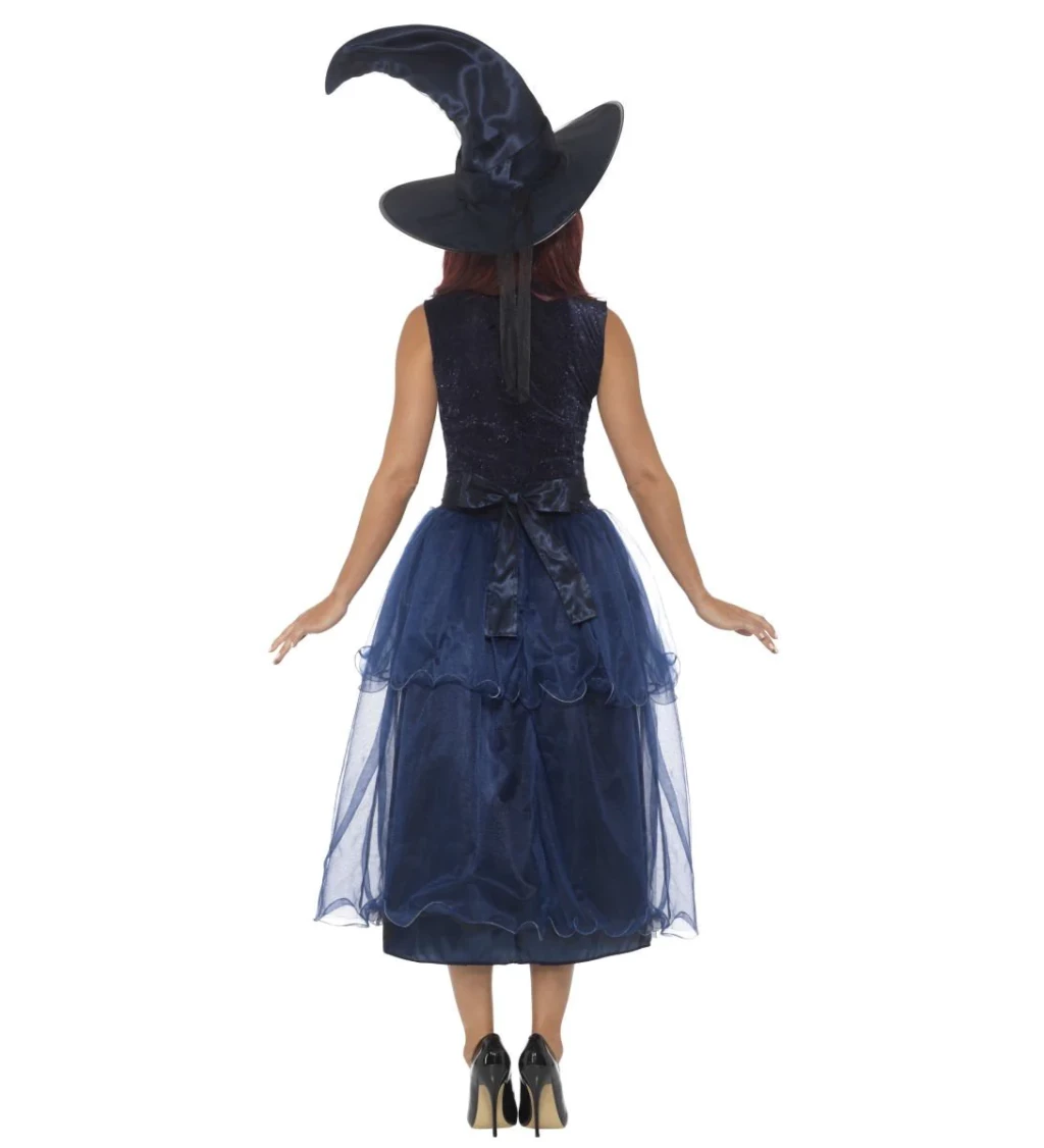 Dámský kostým Čarodějnice - tmavě modrý