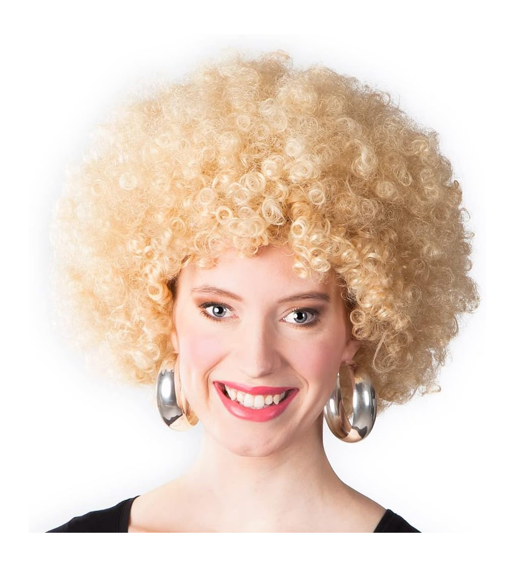 Paruka kudrnaté afro - blond
