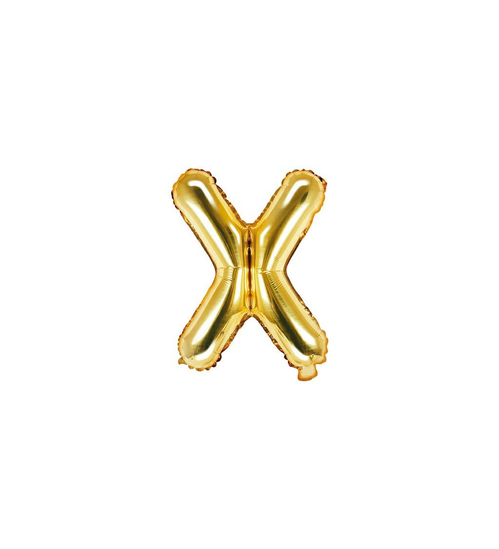 Mini balón X - zlatý