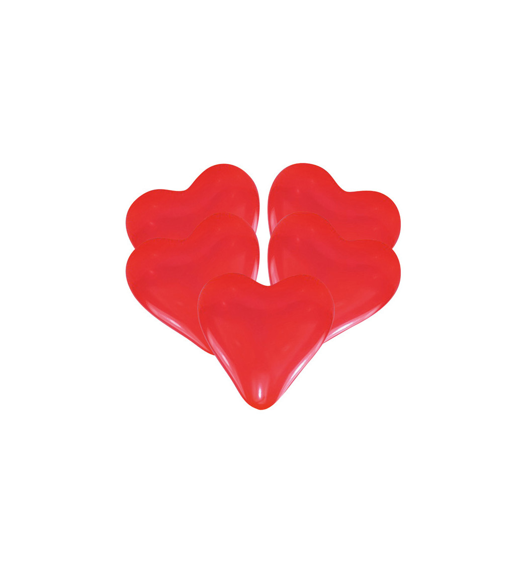 Latexové balónky červené - tvar srdce