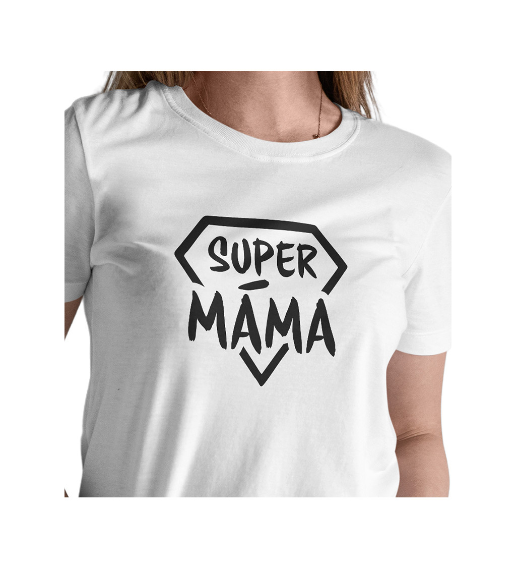 Dámské tričko bílé - Super máma