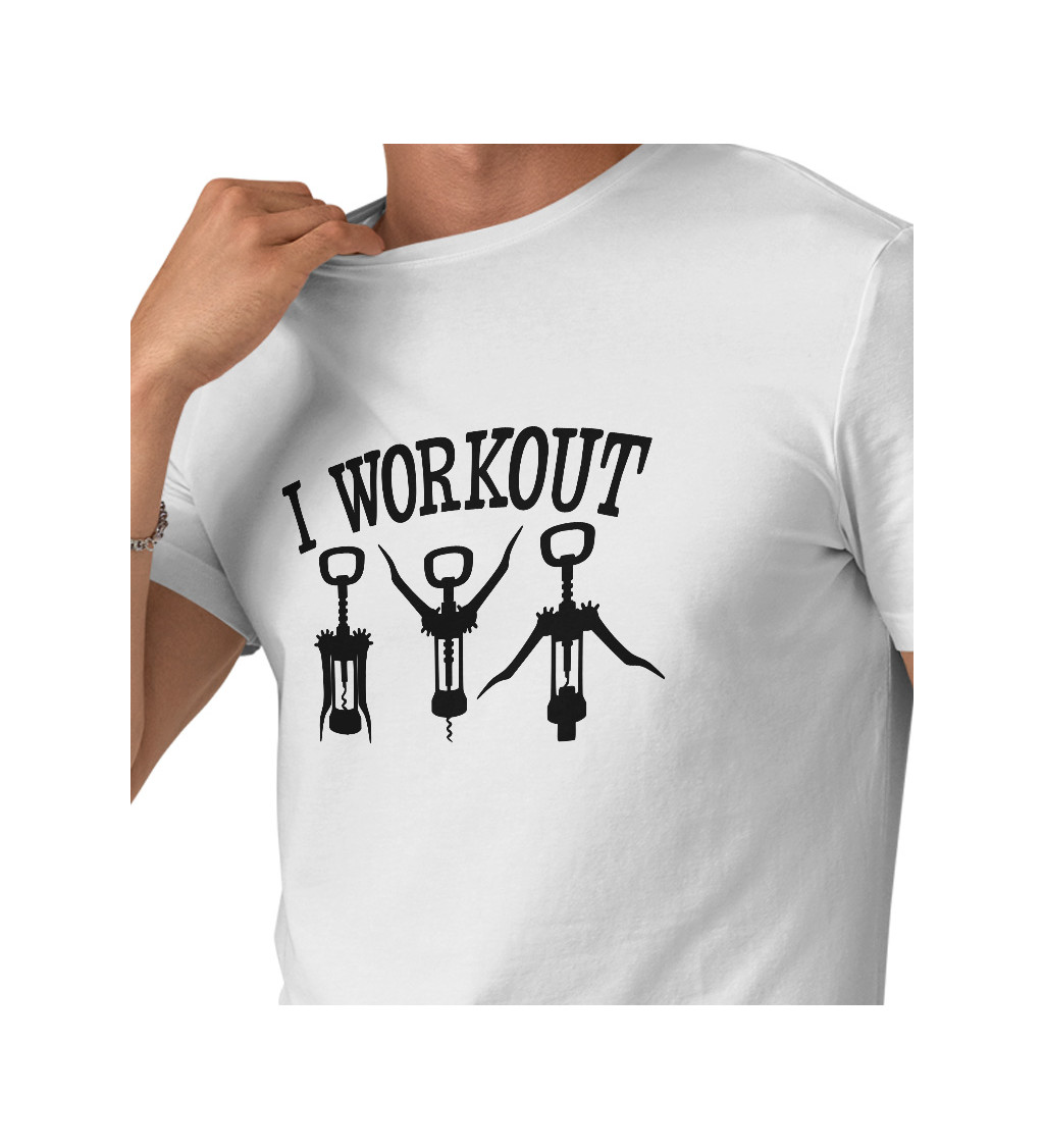 Pánské tričko bílé - I workout