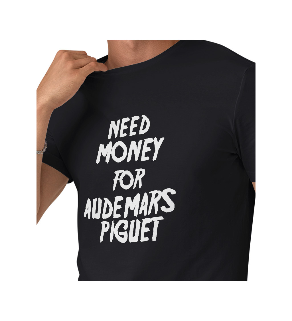 Pánské triko černé - Need money for Audemars