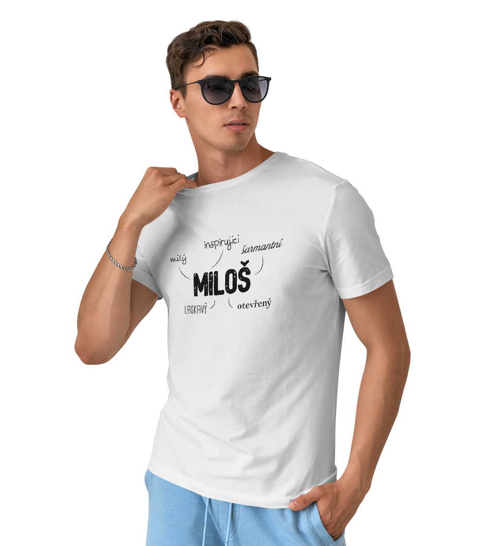 Pánské triko bílé Miloš M