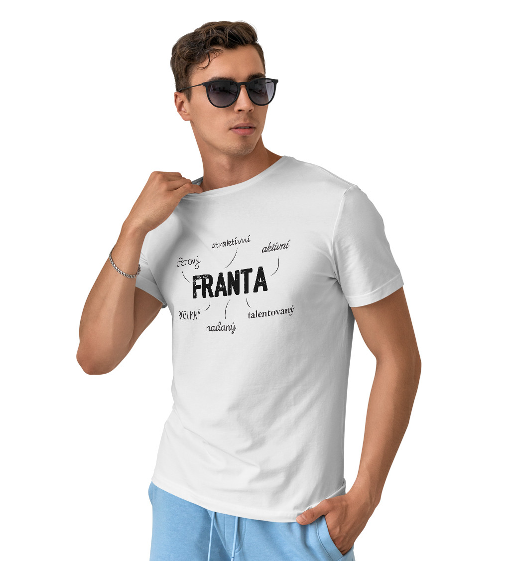 Pánské triko bílé Franta