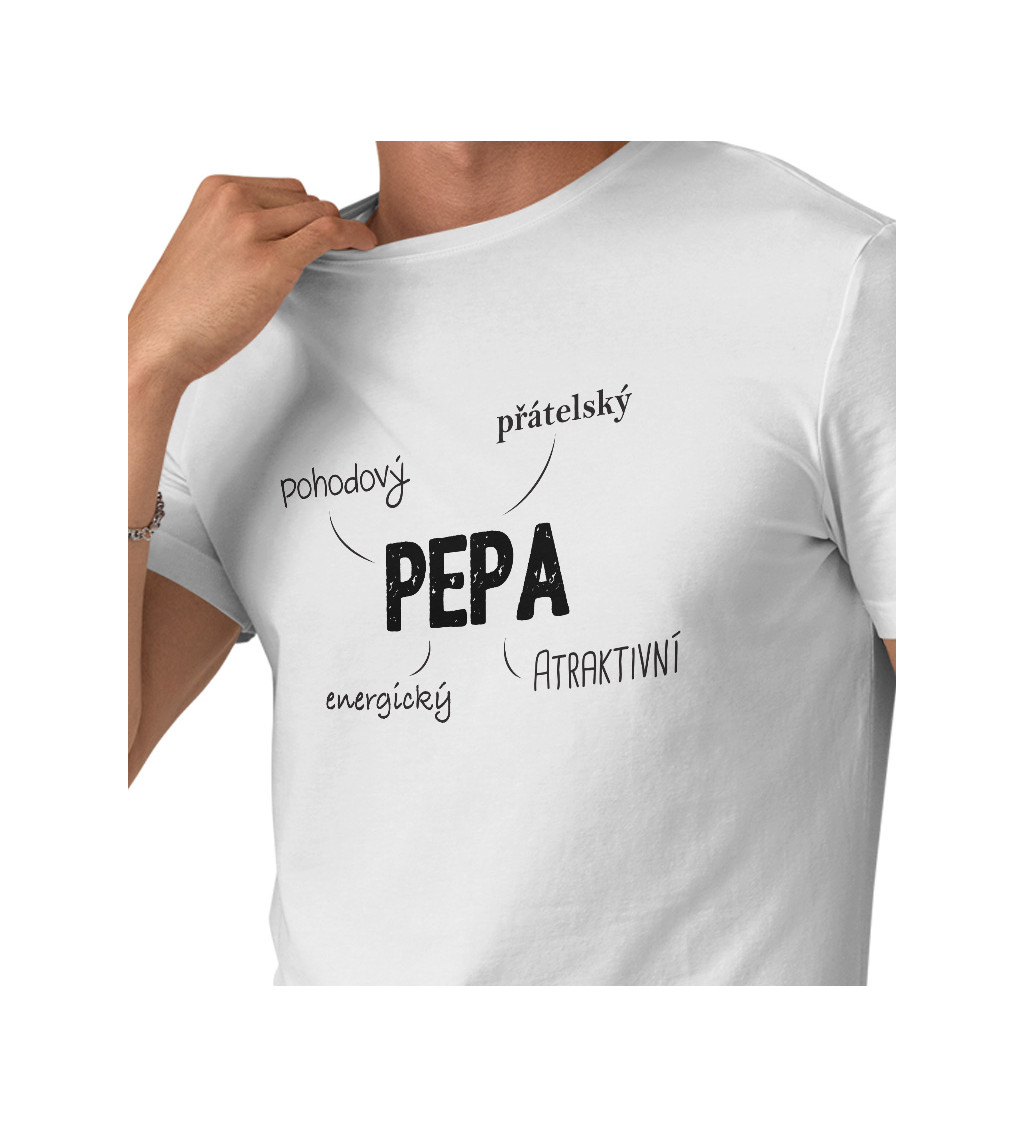 Pánské triko bílé Pepa