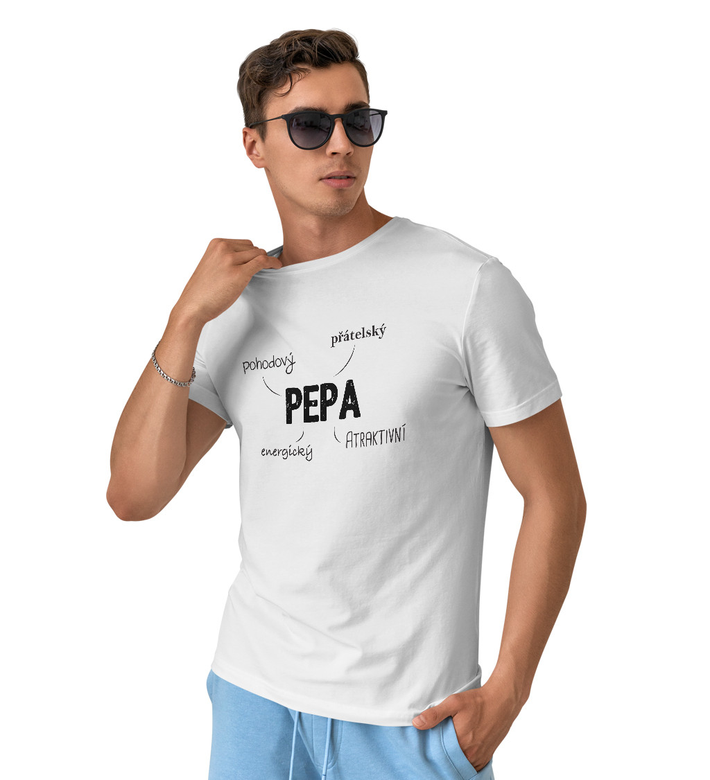 Pánské triko bílé Pepa