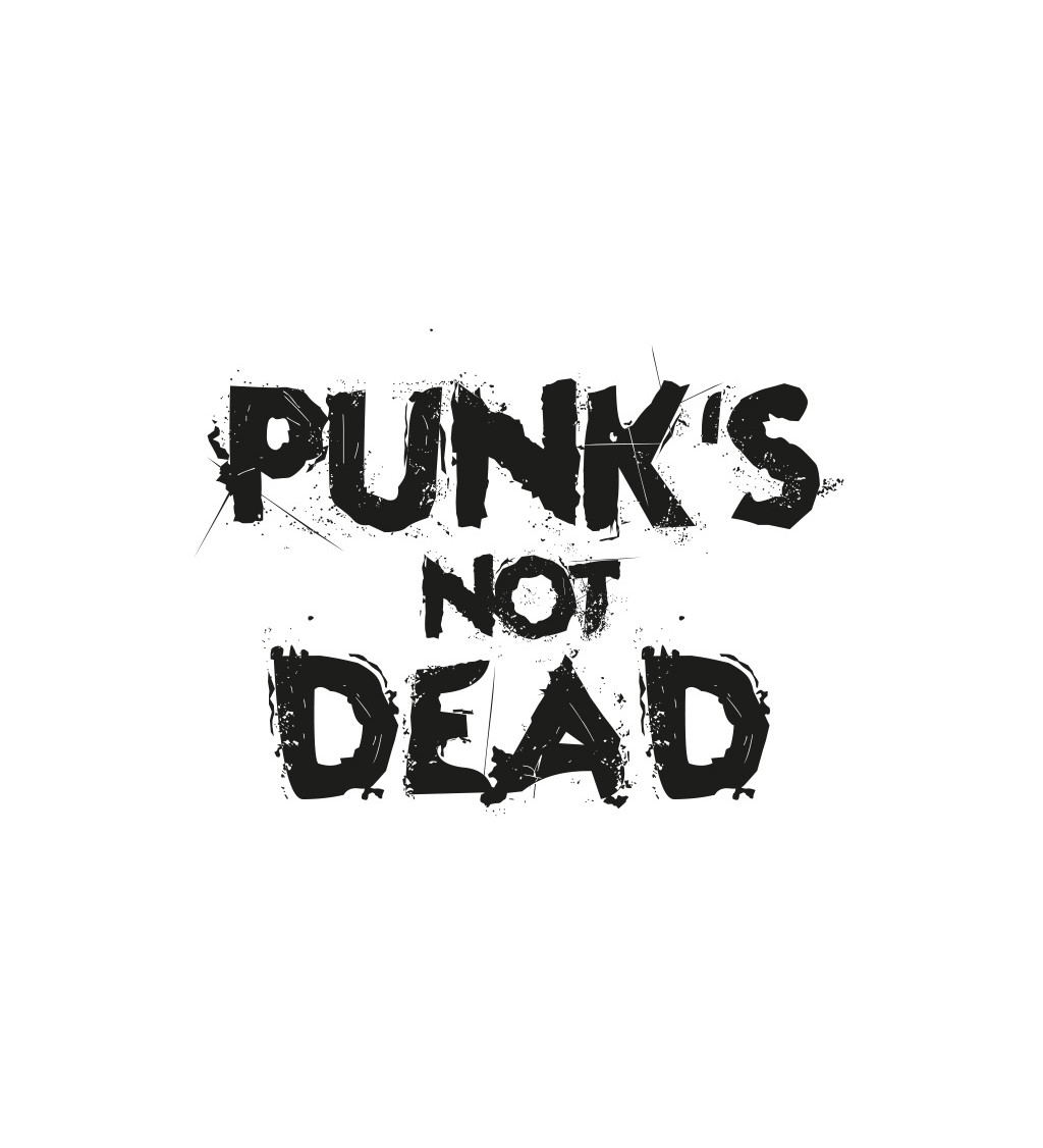 Dámské triko bílé - Punks not dead