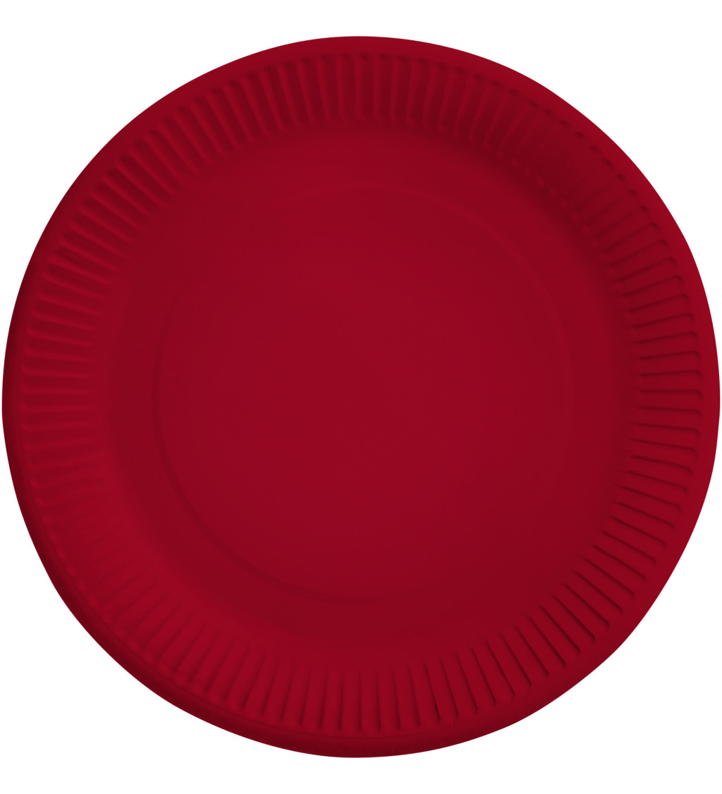 Papírové talířky - červené