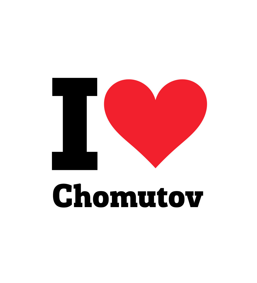 Pánské triko bílé - I love Chomutov