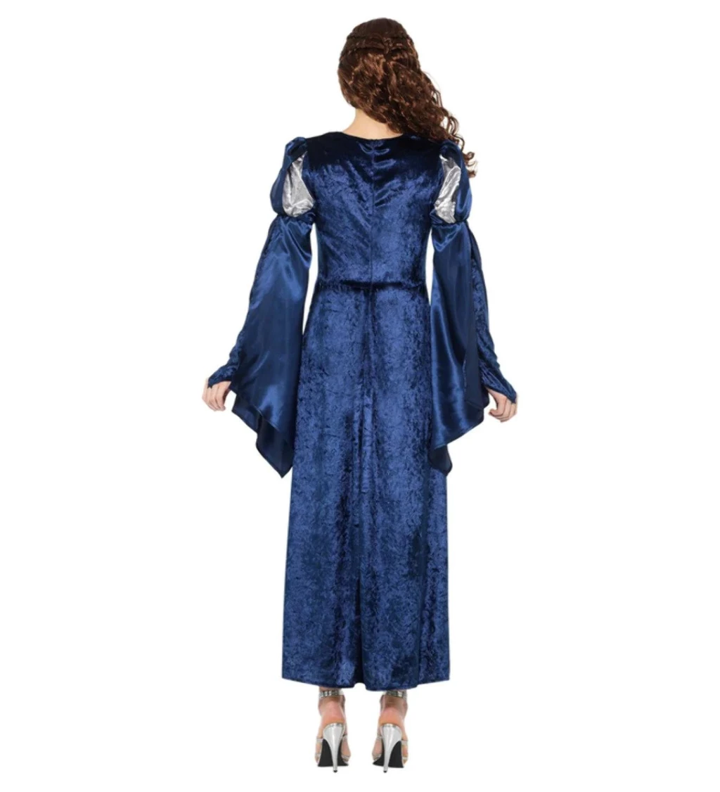 Dámský modrý středověký kostým