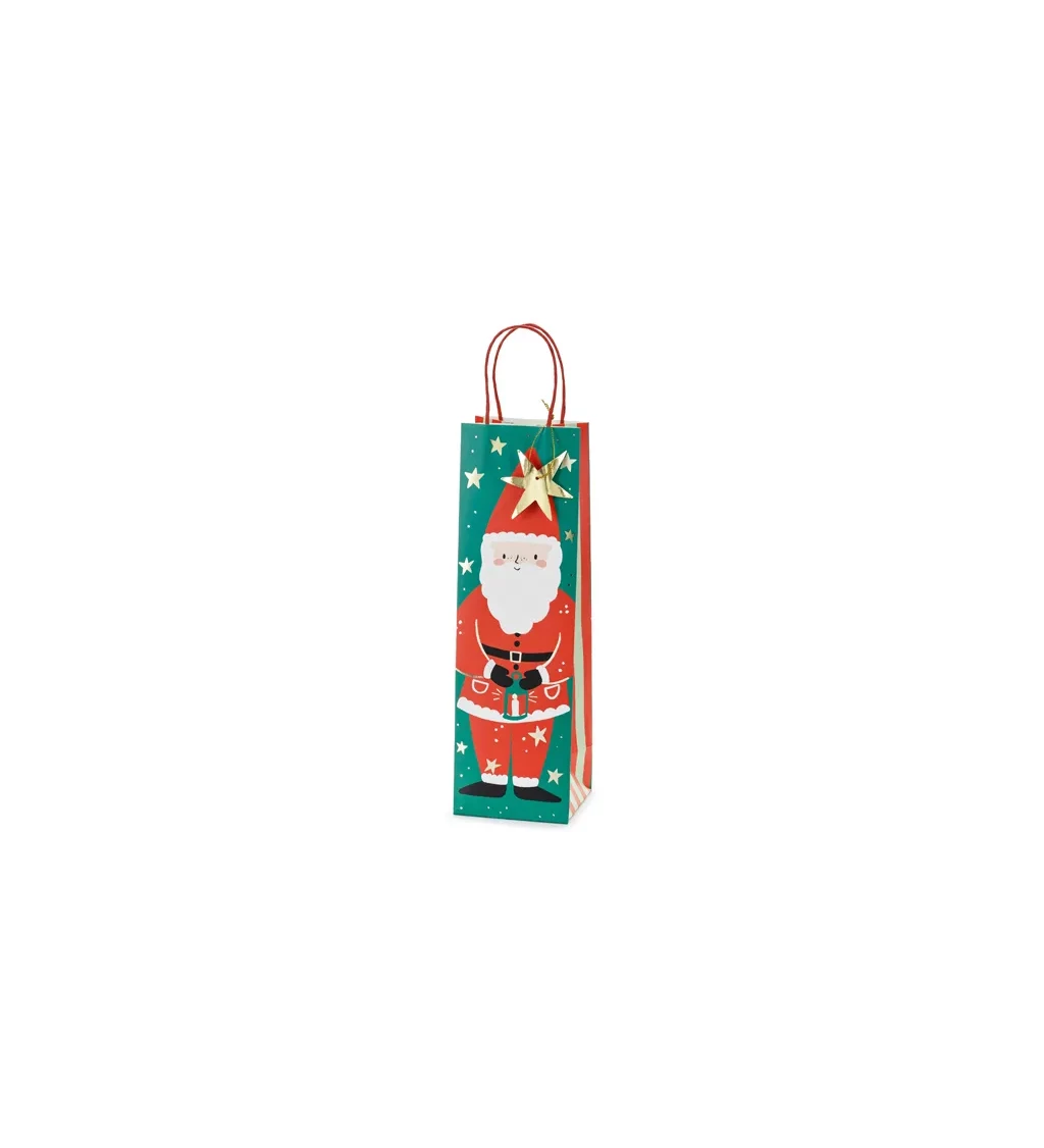 Dárková taška na lahev - Santa Claus