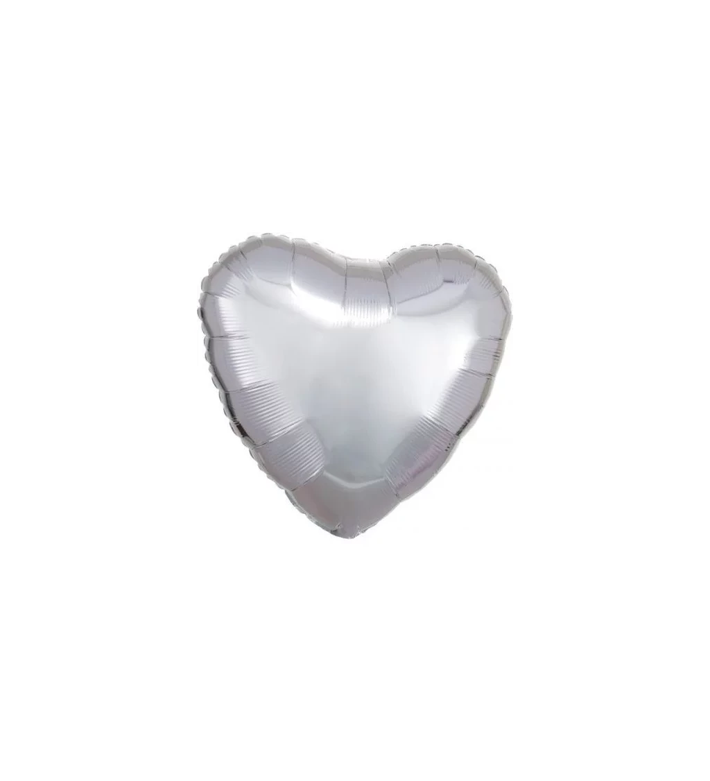 Balónek stříbrné srdce