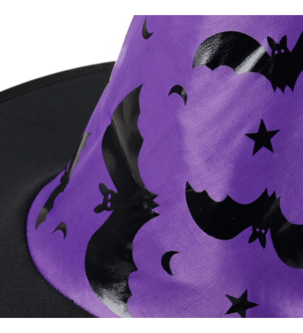 Dětský klobouk - Čarodějnice, fialový
