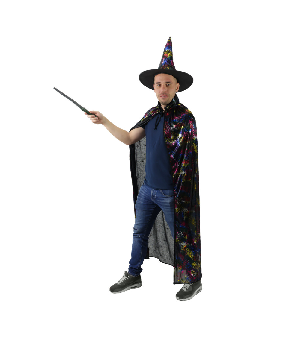 Čarodějnický set - klobouk a plášť - čarodějnice
