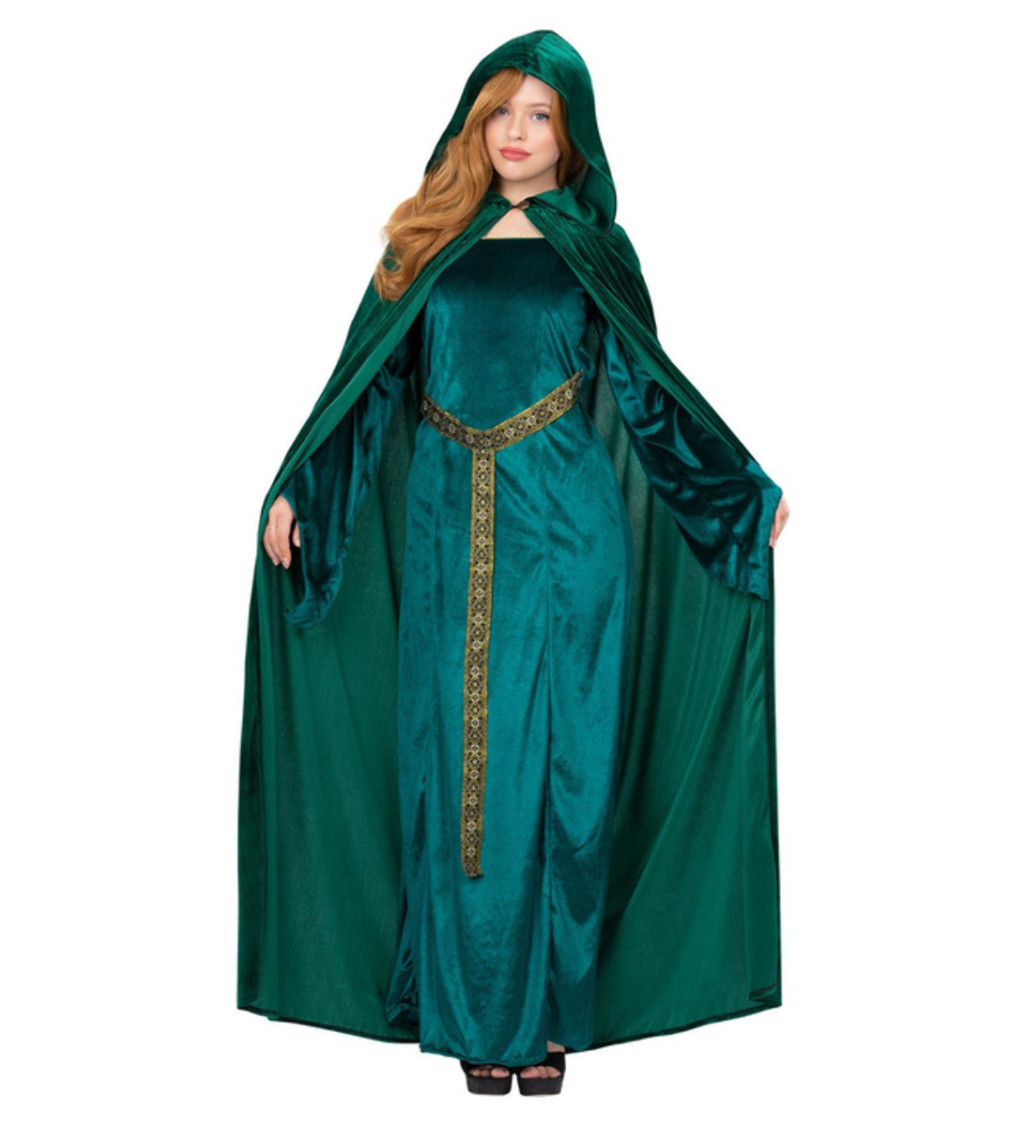 Luxusní plášť – smaragdově zelený
