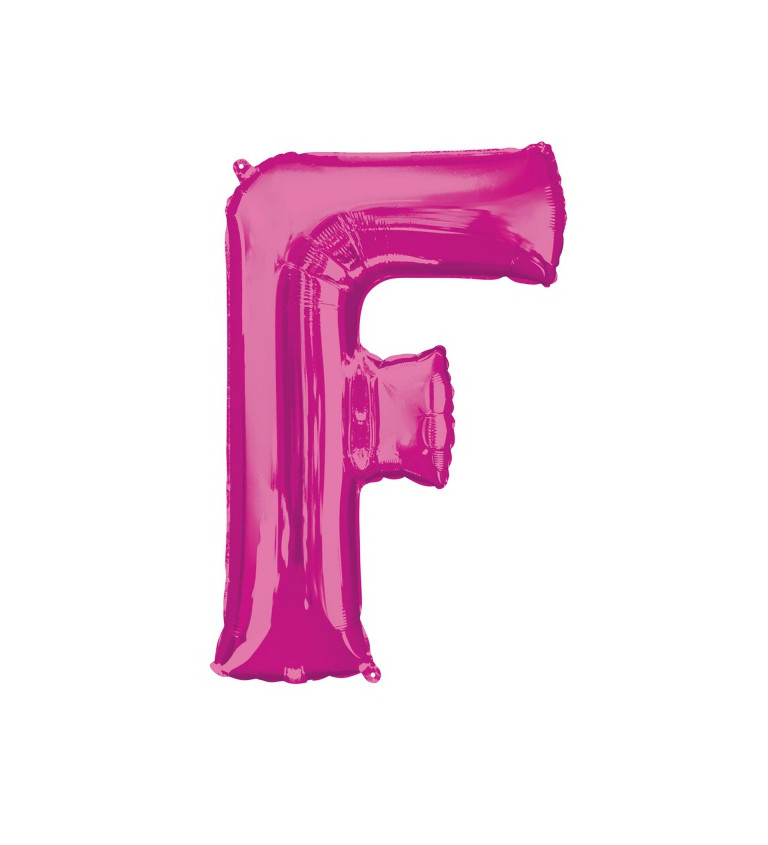 Růžový fóliový balónek - písmeno F