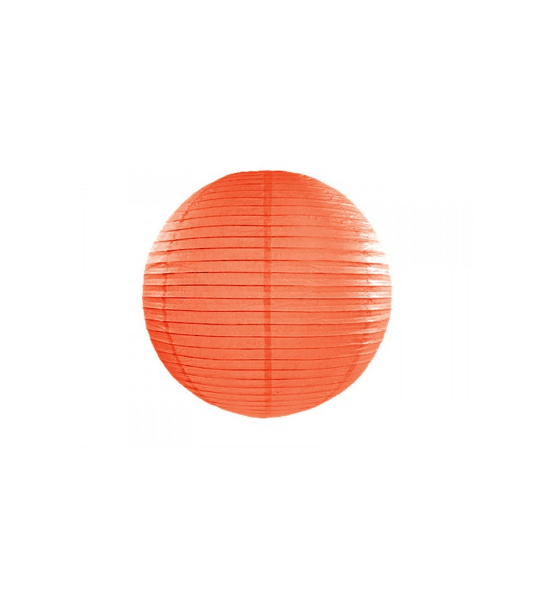 Oranžový papírový lampión - 35cm