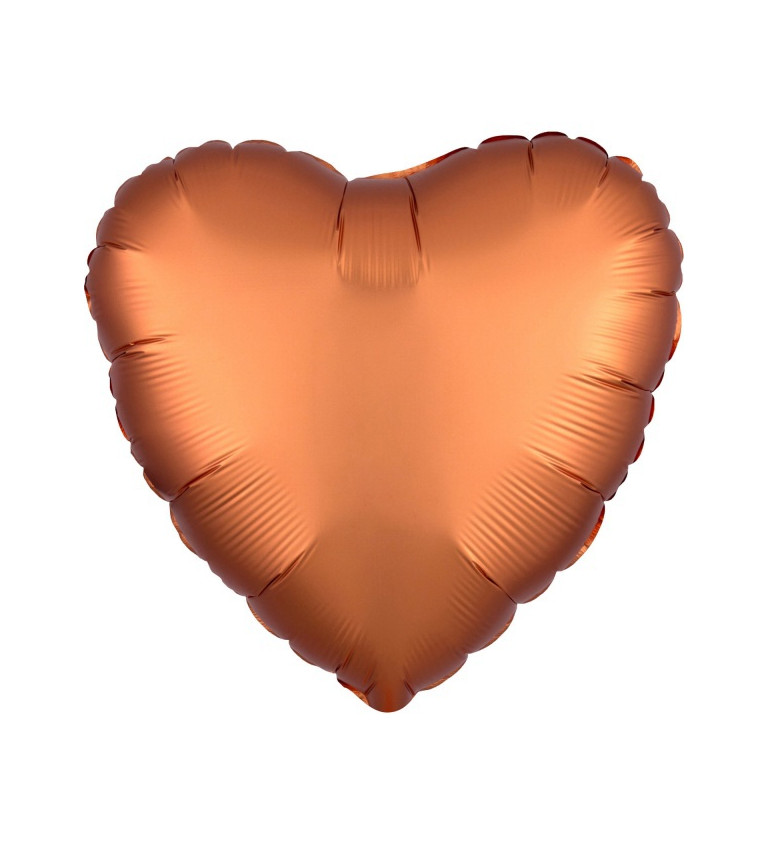 Fóliové srdce oranžové