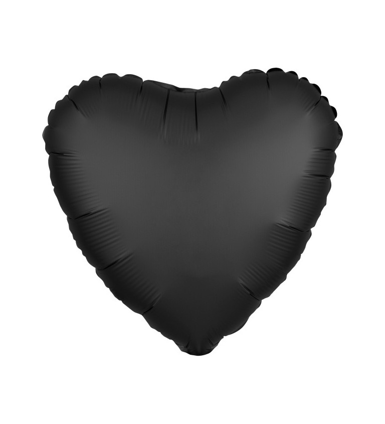 Fóliový balónek ve tvaru srdce - černý
