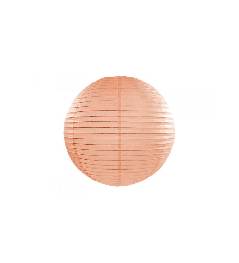 Světle oranžový papírový lampión -25cm