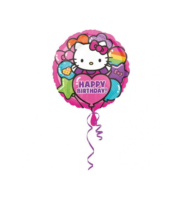 Narozeninový fóliový balón Hello Kitty