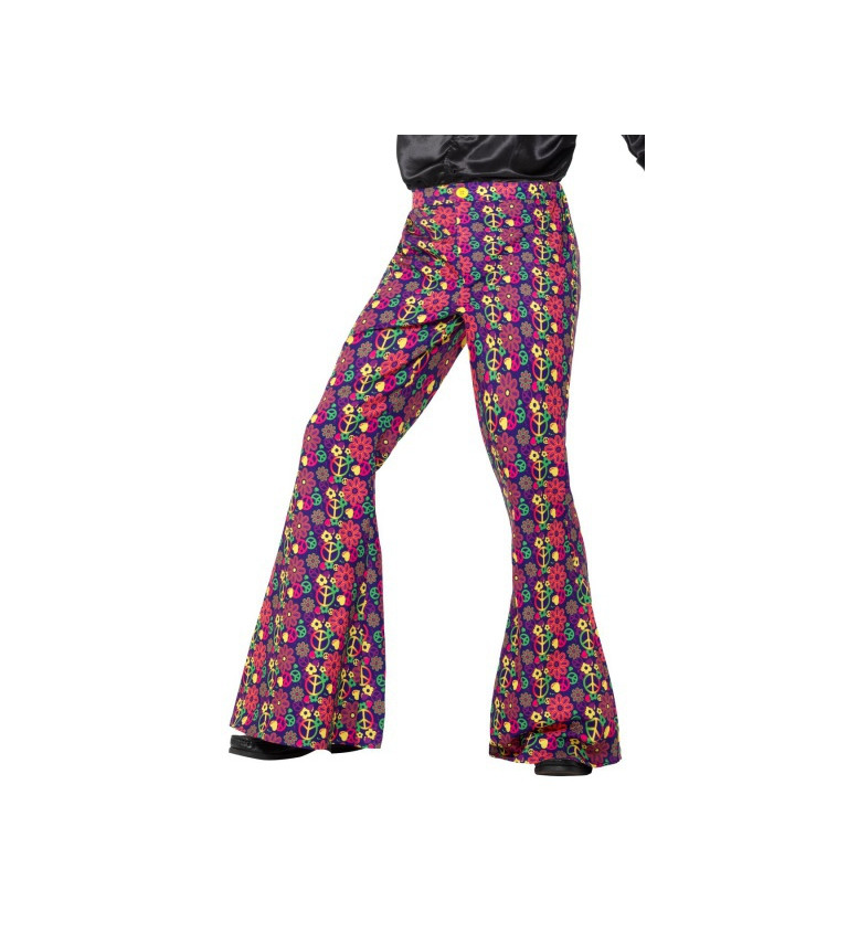 Pánské zvonové kalhoty fialové