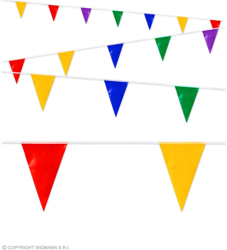Girlanda - barevné vlajky