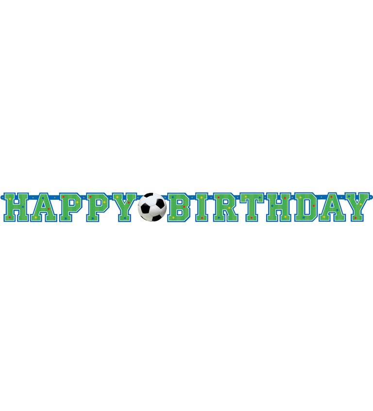 Girlanda - Happy Birthday - fotbal
