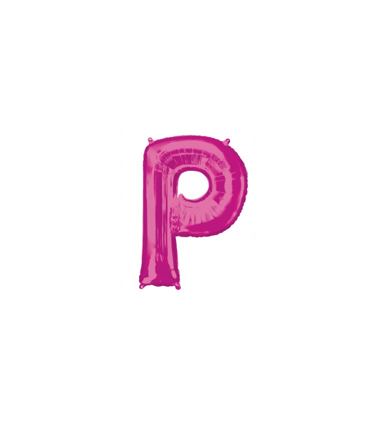 Fóliový balónek písmeno P - růžový