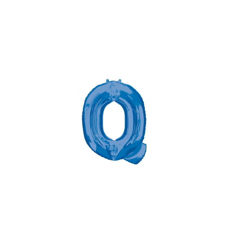 Fóliový balónek písmeno Q - modrý