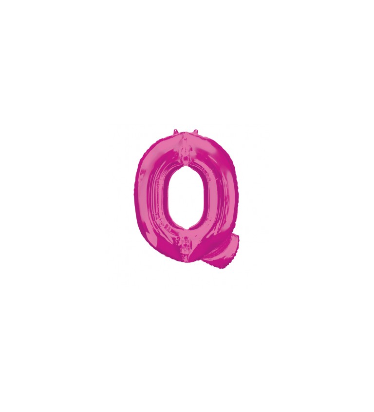Fóliový balónek písmeno Q - růžový
