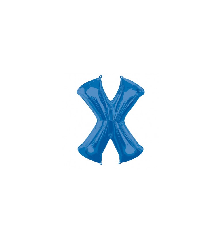 Fóliový balónek písmeno X - modrý
