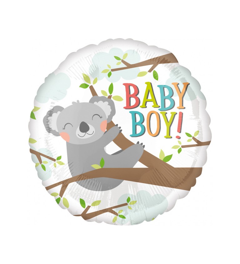 Fóliový balónek Koala - Baby Boy