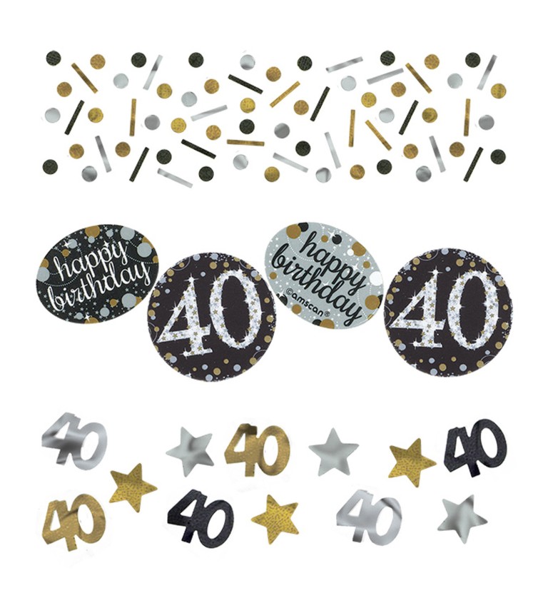 Narozeninové konfety - 40 let