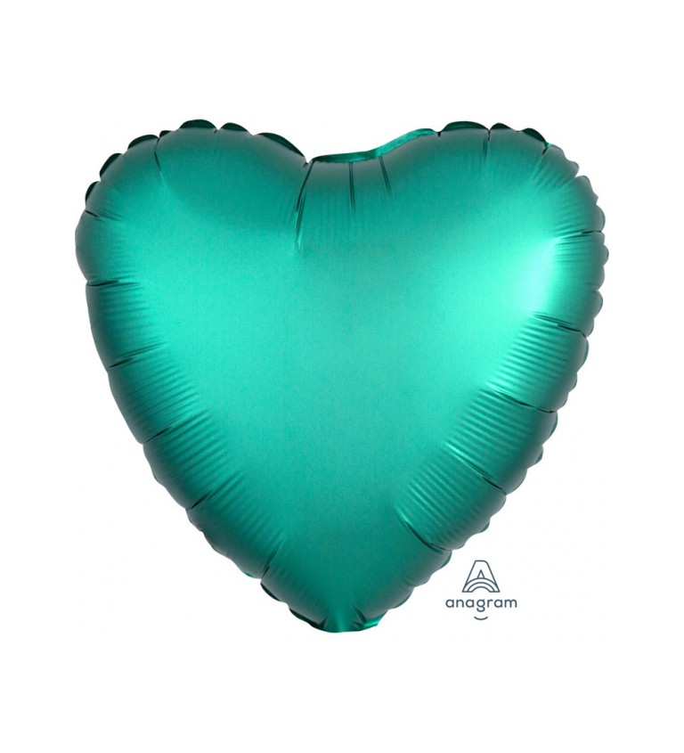 Fóliový balónek Srdce - zelený