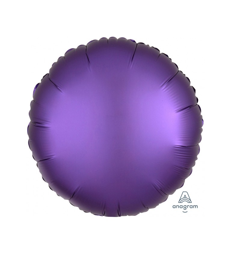 Kulatý fóliový balónek - fialový